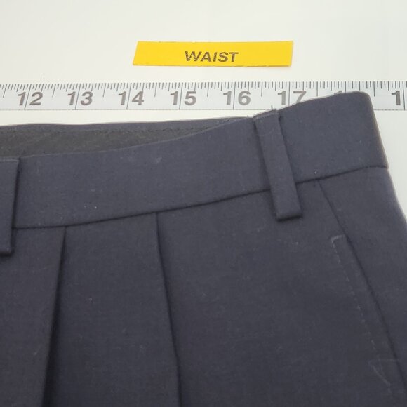 Lauren Ralph Lauren Wool Dress Pants Mens 36 Navy Blue Pleated Cuffed Work O13X - Picture 5 of 7